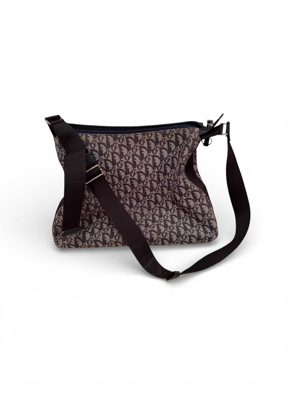 Christian Dior Trotter Monogram Messenger Bag with Logo Strap