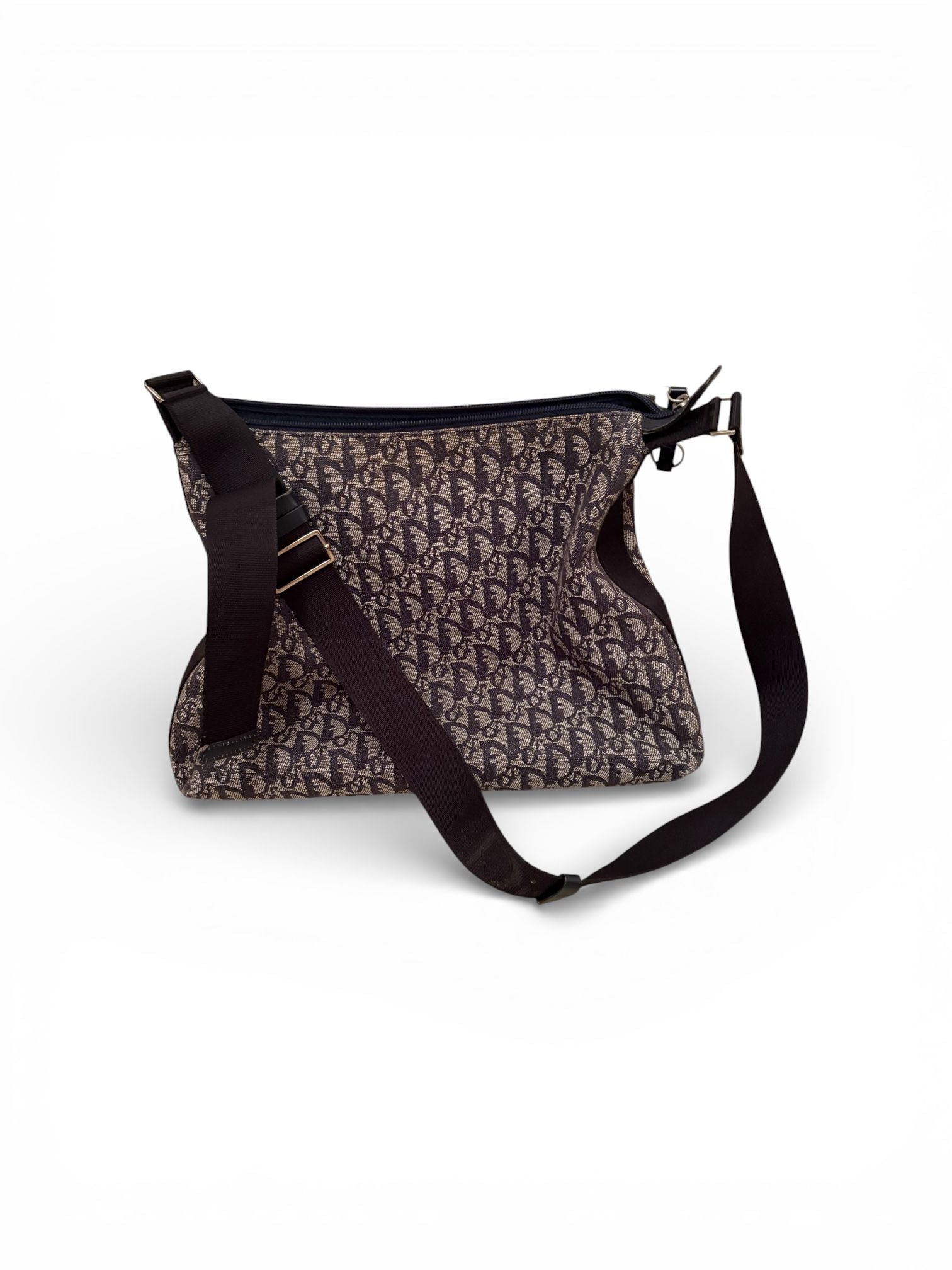 Christian Dior Trotter Monogram Messenger Bag with Logo Strap