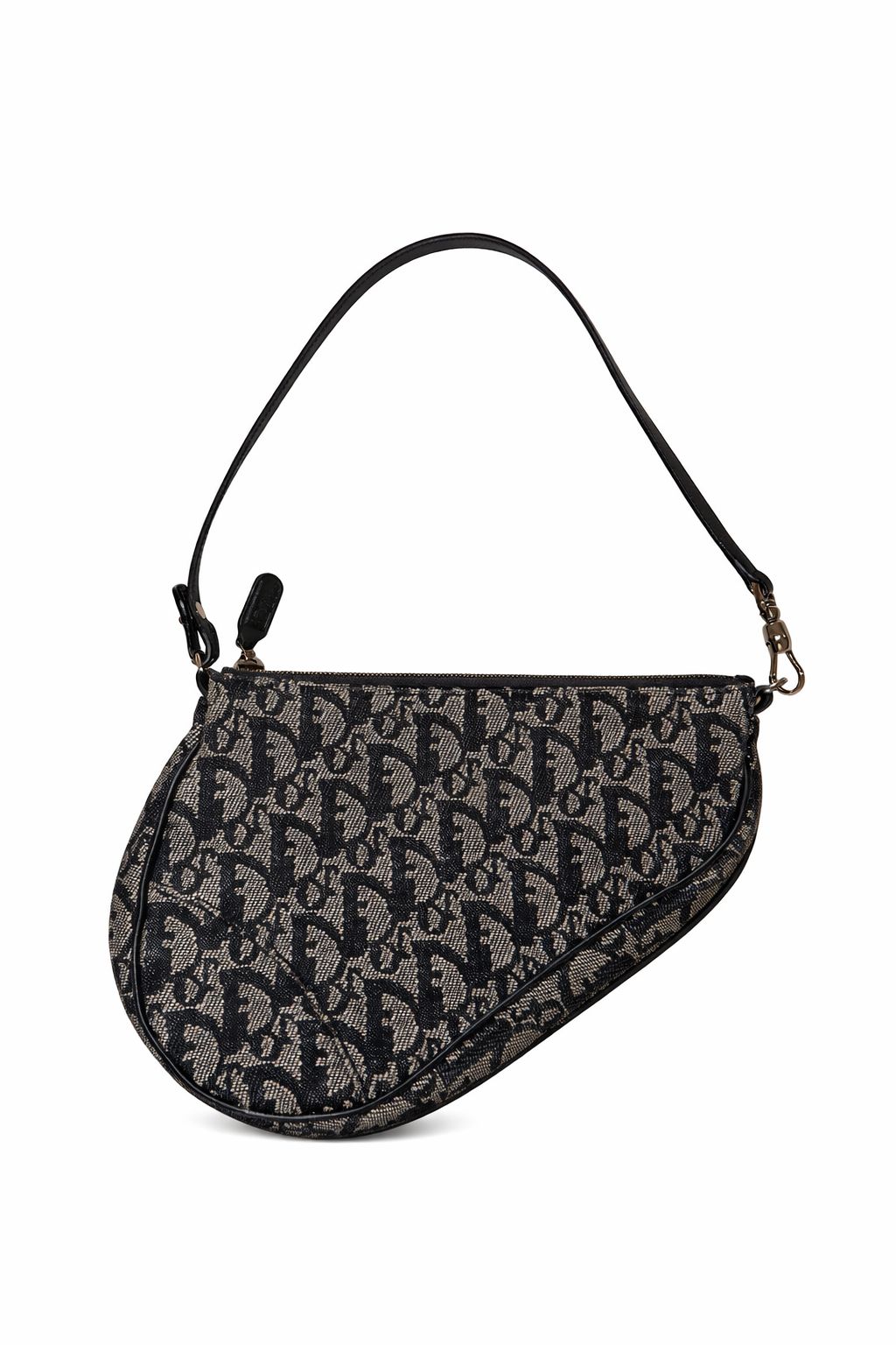 Christian Dior Navy Trotter Monogram Saddle Pochette