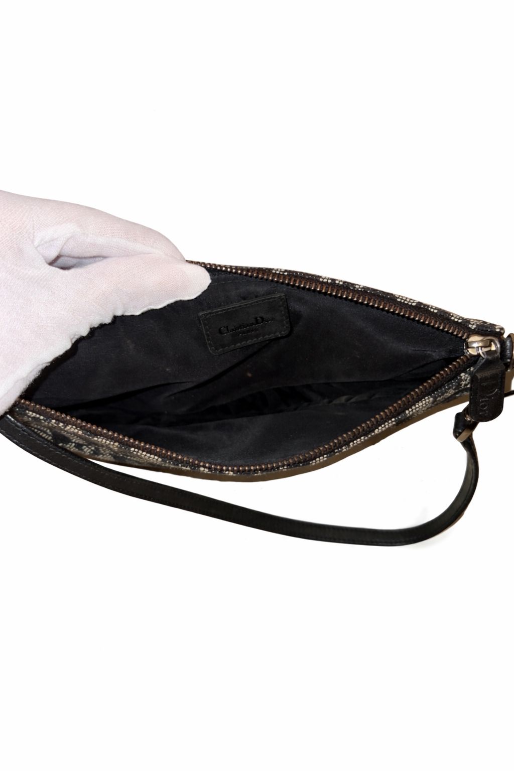 Christian Dior Navy Trotter Monogram Saddle Pochette