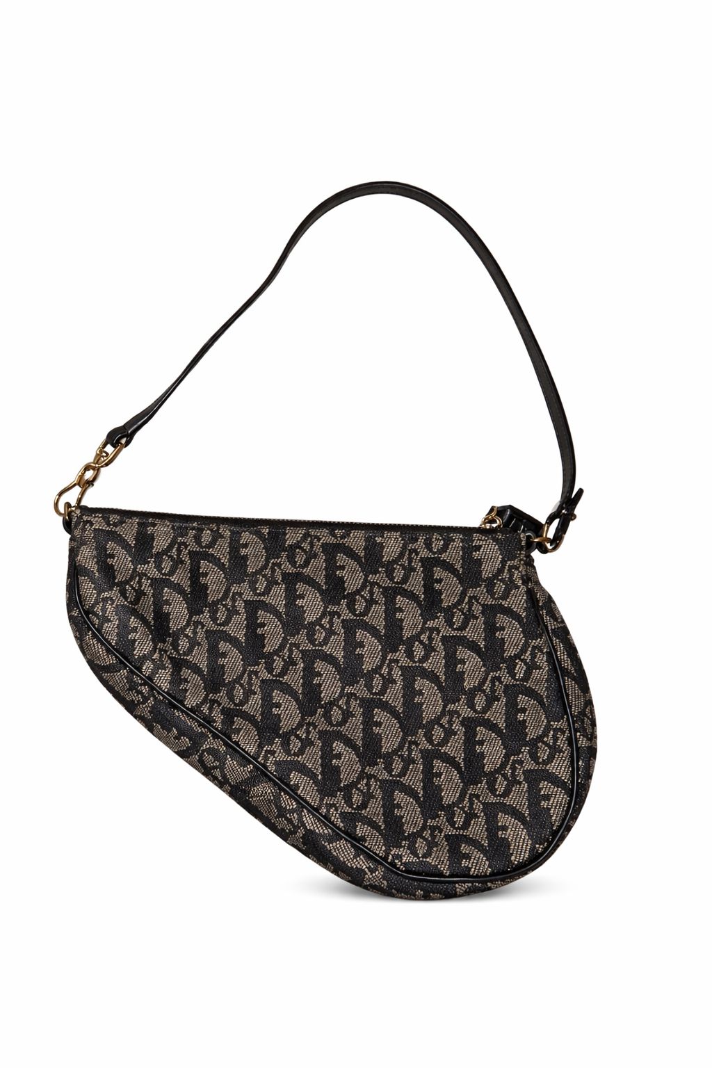 Christian Dior Navy Trotter Monogram Saddle Pochette